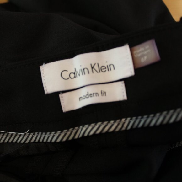 NWT Calvin Klein Modern Fit Black Dress Pants Size 6 Petite - Picture 8 of 15